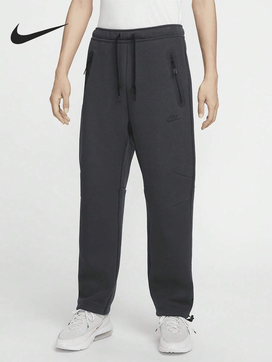 Nike Authentic Tech Men's Minimalist Lace-Up Knit Straight Leg Sports Pants HJ6534-060 - HJ6534-060 - View 1