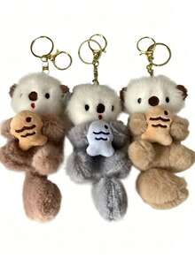 Cute Sea Otter Plush Keychain/Pink, An Excellent Gift For Friends, Relatives And Family - Multicolor - View 7