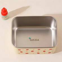 700ML 304 Stainless Steel Material Fashionable Healthy Cute Cream Strawberry Bento Box/Lunch Box Suitable For School/Work/Camping/Hiking - Creamy Strawberry - View 6