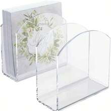 Clear Acrylic Napkin Holder, U-Shaped Transparent Tissue Dispenser, Modern Desktop Tissue Storage Organizer Box, Suitable For Kitchen, Dining Table, Restaurant, Wedding Party Home Desktop Decoration, Optional 2pcs/Set - Transparent - View 4