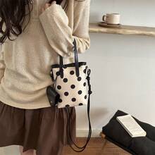 Shoulder Handbag Polka Dot Decor Commuter Personalized Coin Purse Birthday Gift Graduation Season Commuter Bag - Multicolor - View 5