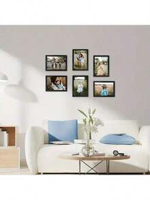 10Pcs A4, Black Photo Frame (Lightweight Magnetic Frame, Non-Wooden) Minimalist Style Lightweight Material, Suitable For Wall Decoration In Bedrooms, Studies, Hallways, Etc., A4 Document Frame - Black - View 4