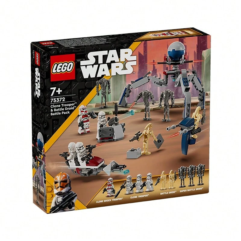 LEGO Bộ đồ chơi lắp ráp khối xây dựng 75372 Clone Trooper & Battle Droid Combat Set Star Wars Series - Trong sáng - Xem 1