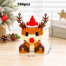Christmas Building Blocks Set, Christmas Tree, Christmas Train, Santa Claus, Christmas Reindeer, Children's Building Blocks Set, Suitable For Home Decor, New Year Gift, Party Gift, Christmas Gift - JH Multi-color Christmas Set - View 15