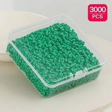 2.6mm Sundymot Fuse Beads, 3000PCS+ Green Series Independent Packaging, With Small Square Box Storage, Easy To Store, DIY Pendant Keychain, Jewelry Making Craft Material, Graduation Season Back To School, Christmas, Party Birthday Gift, Multi-Color 2.6mm Fuse Beads Bulk Refill Kit - 2.6mm Puzzle Beads - View 36