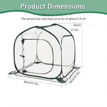1PC Upgraded Large Clear Plant Cover Mini Greenhouse Portable Winter Frost Protector PVC Garden Tent With Storage Bag - House-shaped Plant Protection Cover - View 5