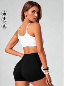 Runway Rest Women's Tummy Control Padded Butt Lifter Shaping Shorts Removable Padded Boxer Briefs - Black - View 1