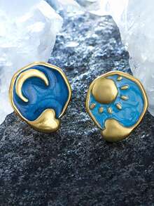 1 Pair Cute Stud Earrings Women Wedding Engagement Party Jewelry Valentine's Day Gift - 1# - View 3
