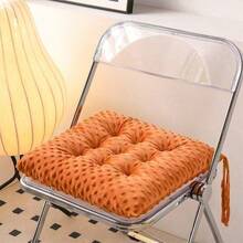 1pc Thickened Bean Plush Seat Cushion, Office Chair Pad, Dining Table Office Dormitory Classroom Chair Cushion, Long-Sitting Stool Pad - 1PC - View 14