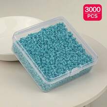 Manik-manik Fuse Sundymot 2,6mm, 3000 PCS+ Sistem Warna Hijau & Biru, Kemasan Terpisah, Dengan Kotak Penyimpanan Persegi Kecil, Mudah Disimpan, Gantungan Kunci Liontin DIY, Bahan Kerajinan Pembuatan Perhiasan, Musim Wisuda Kembali ke Sekolah, Natal, Hadiah Pesta Ulang Tahun, Kit Isi Ulang Massal Manik-manik Fuse 2,6mm Multi-Warna - Manik-manik puzzle 2,6mm - View 15