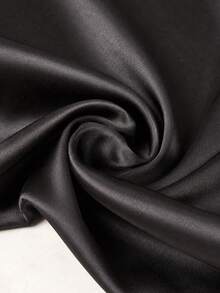 Women's Fashionable Elegant Versatile Classic Black Semi-Sheer Chiffon Blouse, Spring/Summer - Black - View 2