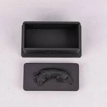1 Pc 3D Printed PLA Dog Urn, Sleeping Dog Memorial Ashes Box, Paw Print Relief Rectangular Lid, Lightweight & Durable Pet Cremation Keepsake Storage For Collar, Loss Of Dog Gift - Multicolor - View 9