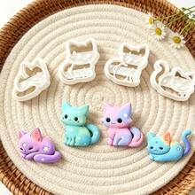 4Pcs Star Kitten Clay Cutters Set DIY Handmade Earring Jewelry Making Craft Molds Supplies - 4pcs - View 5