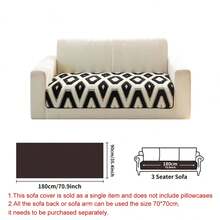 SANMOSPIN 1PC Solid Color Plush Sofa Cover - Modern Non-Slip Warm Sofa Protector, Soft Cotton Plush Material Sofa Pad, Suitable For 1-4 Seater Sofas - Machine Washable Polyester Home Decor - Black - View 14