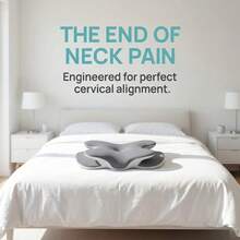 Ergonomic Memory Foam Cervical Pillow Contour Design | Dual Heights Neck Uncomfortable Relief Support For Side Back Stomach Sleepers With Washable Breathable Pillowcase, Memory Foam Pillow Support Contour Bed Pillow, Ergo Pillow For Sleep Apnea - Grey - View 9
