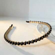 5pcs Rhinestone Crystal Headband For Women, Light Luxury, High-End Feel, Elegant, Simple, Internet Celebrity Hairband, Outer Hair Accessories - Multicolor - View 3