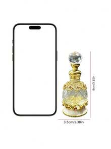 15ml Exquisite, Fashionable Diamond-Shaped Bottle, Rhinestone-Decorated, Beauty Container, Glass Applicator Stick, Portable For Travel/Personal Care, Perfume And Essential Oil Dispenser, Holiday Gift [Empty Bottle] - View 4
