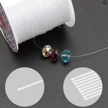 WGRXIRANYKM 1Roll Transparent Non-Stretch Fishing Line Wire Nylon String Beading Cord Thread Findings DIY Jewelry Accessories - # - View 3