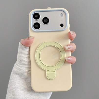 (Order, Follow Store And Favorite Product To Get Free Lanyard) New Dopamine Theme Pudding / Spray Painted Small U-Shield / Free Lanyard / Compatible With All Apple Models, Including Apple 16 Pro Max, 11/12/13/14 Plus, XR, 7/8 Plus And 15 Pro Max. Ideal For Spring Use And Birthday Gifts.