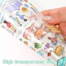 3 Sheets Sticker Material + 1 Scene Card + 1 Effect Image/Pack, Size 28*21cm, 3D Stereoscopic Fun Scene Stickers, Planner Stickers, Suitable For Gifts, Office, Home, Classroom, Entertainment Toys, Student Planner - A - View 10