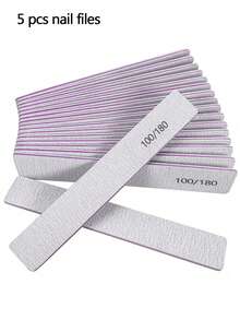 1/5/25/50pcs Professional Nail Files, 180/100 Grit Suitable For Natural Nails And Acrylic Extensions, Double-Sided Washable Fine Grain Nail Files, Suitable For Home And Nail Salon Use - F - View 9