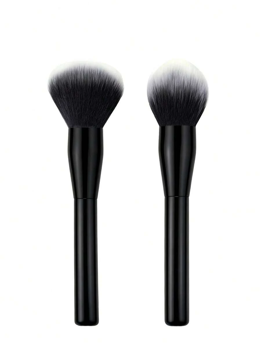 1/2pcs Large Loose Powder Brush, Specialized Brush For Powder Cosmetics, Women's Makeup Brush, Portable - Black - View 1