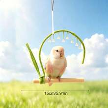 Climbing Ladder Bird Toy, Bird Cage Swing Perch Swing Bird Cage Perch Bird Perch Bird Swing Toy, Suitable For Lovebirds, Small Sun Conure, Parrot Exercise And Decoration, Indoor Bird Cage Accessories - Round - View 10