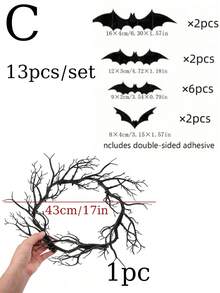 30/10pcs Black Halloween Branches Decor, Artificial Twisted Twig Stems, Artificial Curly Branches For Vase Arrangement, Gothic Style Halloween Tree Branch Sprays, Halloween Party Table Centerpiece Decoration Berry Sprays - Multiple Styles - View 16