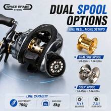 HASIDA Aurora Multi-Purpose Ultra-Lightweight Baitcasting Reel, Anti-Backlash, Shallow & Deep Spool, Long-Distance Casting Metal Fishing Rod Reel, Suitable For Lure Fishing - Silver - View 2