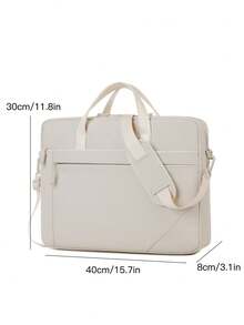 1pc Unisex Business Laptop Briefcase, Shockproof Air Cushion Protection, Large Capacity Handbag, Commuter Travel Crossbody Laptop Bag - Briefcase - View 3