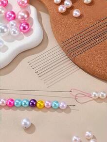 5/10/20/50pcs Set Of Bead Needles With Side Openings Jewelry Making Supplies Needles For Squishy Needih Needle Needohs For Squishy Needles For Easy Threading, Suitable For Handicraft And DIY Bead Making 17cm/6.69inch With Storage Tube - View 4