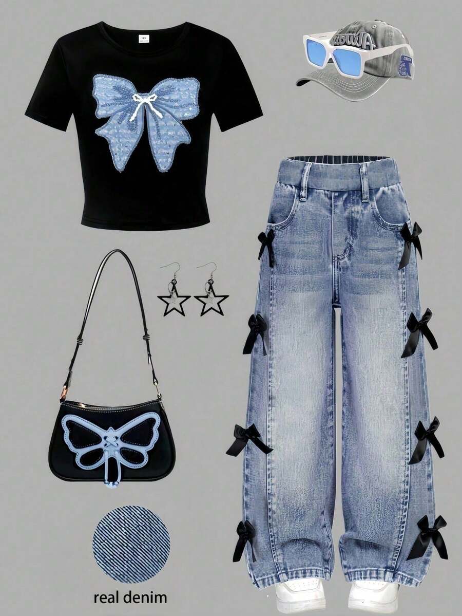 Kids Bow Ties - Black - View 1