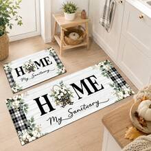 1/2pcs Floral Pattern, Vintage Diatomaceous Earth Mat, Super Absorbent, Non-Slip, Perfect For Bathroom, Kitchen And Dining Room, Quick Drying, Machine Washable, Perfect Gift For Home Decor And Bathroom Mat - Multicolor - View 4
