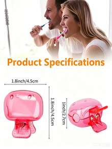 2/4/6pcs Creative Travel Toothbrush Holder Set With Portable Transparent Covered Storage Box, Suitable For Home And Travel, Helps Keep Toothbrush Bristles Clean And Hygienic, Ideal For Bathroom Use - Multicolor - View 5