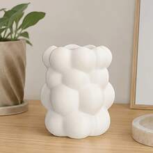 1pc White Cloud Shaped Desktop Cosmetic Storage Box, Suitable For Storing Stationery And Brushes, Organizing Makeup Brushes On Vanity, Can Be Used As Pen Holder, Also As Home Decor - A - View 6
