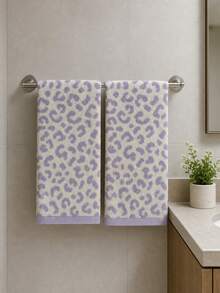 1pc/3pcs-Multi-Color Leopard Print Towel, Soft Absorbent Cotton Towel, Fashionable Leopard Pattern Face Towel, Quick Dry And Lint-Free, Home Bathroom Bath Towel, Vacation Swimming Sports Multi-Purpose Towel - Multicolor - View 8