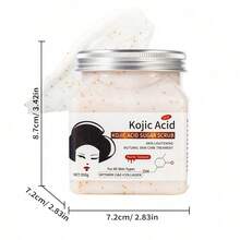WWP Curved Acid Facial & Body Scrub 350g, Gentle Exfoliation, Softens & Hydrates Skin, Evens Skin Tone, With Subtle Herbal Scent - Kojic Acid - View 6
