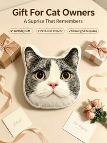 1PC Personalized DIY Photo Pillow Cushion, Customized Plush Stuffed Animal Toy For Sofa Bedroom Home Decoration, Commemoration Gift For Couple Pet, Aesthetic Room Decor - Upload Pictures to Customize Pillows - View 4