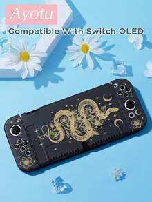 Ayotu بطانية حماية Switch بنمط الثعبان والنجمة والزهرة، متوافق مع Switch 2 الجديد (2025)/Switch NS/Switch OLED، يمكن استخدامه على محطة الإرساء دون إزالة بطانية الحماية، بطانية حماية عالمي لوحدة التحكم بالألعاب، اكسسوارات ألعاب Switch، مضاد للسقوط ومضاد للخدش، هدية الربيع الرومانسية/العودة إلى المدرسة/هدية عيد الحب - مشاهدة 16