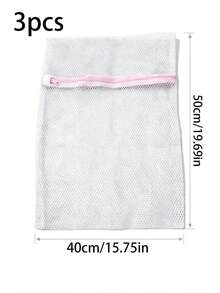 1/3pcs Dedicated Underwear Laundry Wash Bag, Machine Washable Anti-Deformation Anti-Tangle, Clothing Sorting Storage Mesh Bag, Bra & Underwear Dedicated Wash Protection Bag, Home Machine Wash Cleaning Storage Bag - Clear - View 12