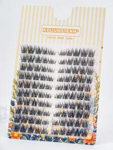 KOUUNOTENN 100Pcs Natural Individual False Eyelashes With DIY Lash Clusters Wispy Lashes Segmented Extension C Curling Skin Friendly Ultra Light Handmade For Party & Dating - View 5
