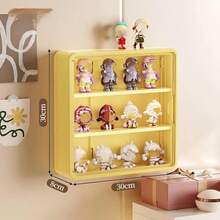 No-Drill Wall-Mounted Cosmetic Storage Box, Dust-Proof Wall Shelf, Multi-Layer Compartment Design, Can Hold Perfume, Skincare, Makeup, Bathroom Wall Organizer, Space-Saving Countertop, Large Capacity Home Beauty Storage Box, Easy Installation - Multicolor - View 6