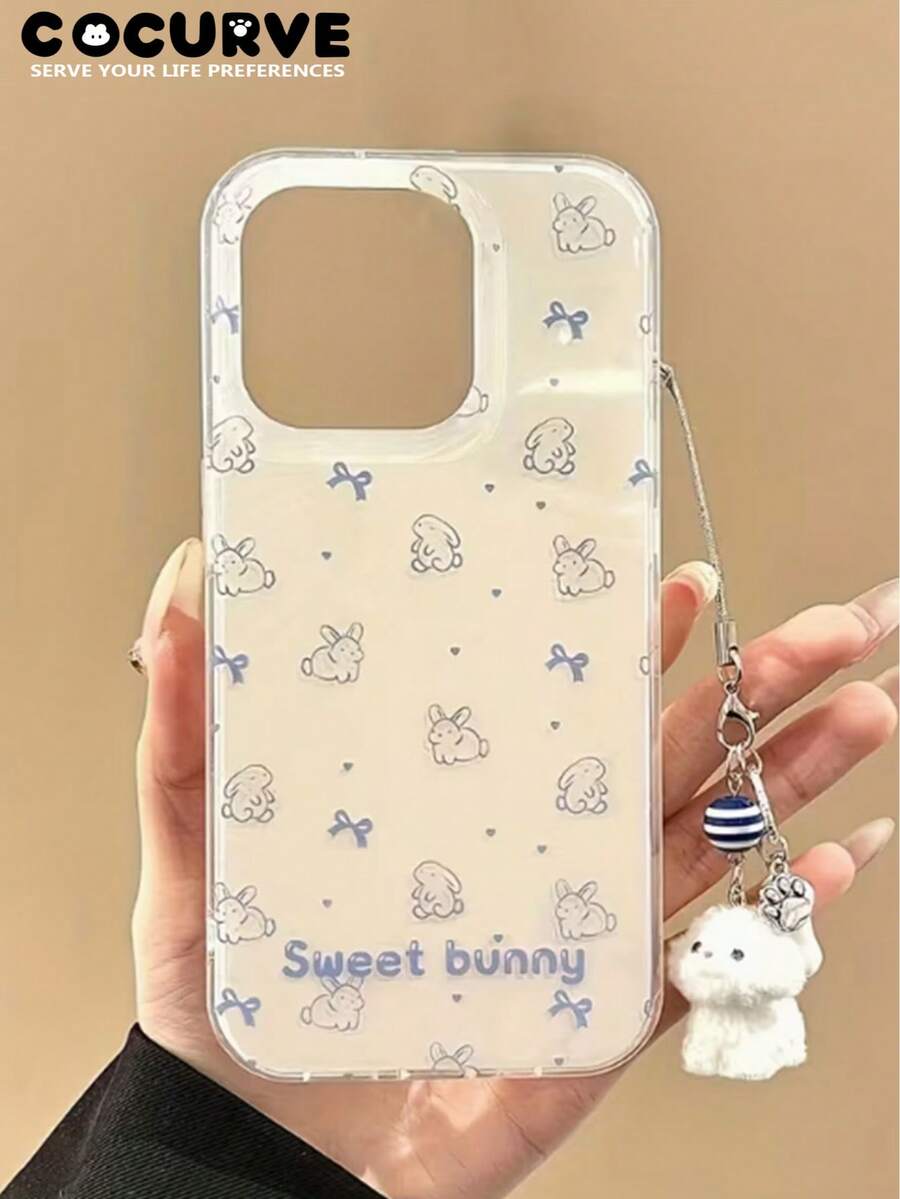 Cocurve 1 pieza Nueva funda de teléfono estilo coreano con lunares azules, lazo, lindo cachorro de dibujos animados, niña y corazón con cordón, impresión IMD a prueba de golpes, compatible con iPhone 17 Pro/17 Pro Max/16 Pro/16 Pro Max/16/15 Pro Max/15 Pro/15/14 Pro Max/14/13 Pro Max/13 Pro/13/12 Pro Max/12 Pro/12/11 Pro Max/11 Pro/11/Plus, regalo personalizado para novia, mejor amiga, amiga cercana - Multicolor - Ver 1