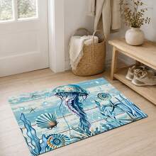 1/2pcs Ocean Shell Pattern, Vintage Diatomaceous Earth Mat, Super Absorbent, Non-Slip, Perfect For Bathroom, Kitchen And Dining Room, Quick Dry, Machine Washable, Perfect Gift For Home Decor And Bathroom Mat - Multicolor - View 3