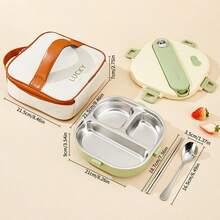 Kotak Bento Stainless Steel 304 untuk Dewasa, Wadah Makan Siang Anti Bocor yang Aman untuk Microwave, Kotak Makan Siang Logam dengan Wadah Sup dan Peralatan Makan, Kotak Bento Jepang yang Lucu, Wadah Makanan untuk Perjalanan, Wadah Persiapan Makanan untuk Siswa Sekolah - MultiWarna - View 17