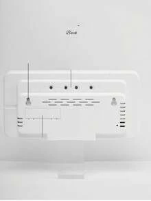1-Piece Multifunctional Smart Lamp, Digital Alarm Clock With Decorative Light, Adjustable Brightness, Date Display, And USB Power - Sleek Rectangular Design - 1PC - View 10