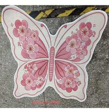 1pc Pink Butterfly Rug, Girly Carpet, Thickened Rug, Decorative Rug, Bedroom Decor, Small Rug, Home Decor, Living Room Rug, Bedroom Rug, Living Room Home Decor, Outdoor Rug - Multicolor - View 4