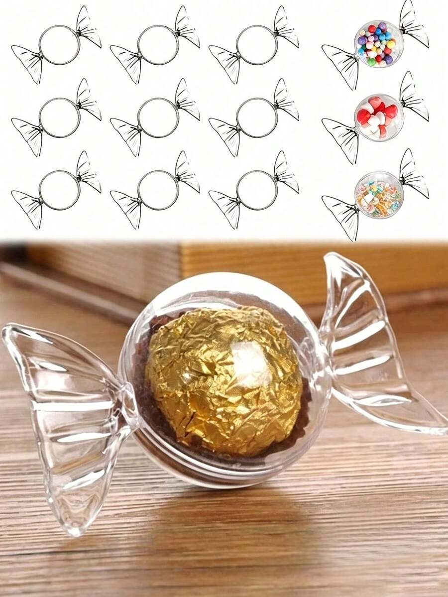 50 Pcs Candy Gift Boxes, Candy Shape, Refillable Candy Chocolate Bottles Mini Decorative Boxes, Suitable For Wedding, Birthday Party, Anniversary And Mother's Day - Multicolor - View 1