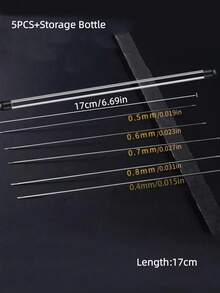 5/10/20/50pcs Set Of Bead Needles With Side Openings Jewelry Making Supplies Needles For Squishy Needih Needle Needohs For Squishy Needles For Easy Threading, Suitable For Handicraft And DIY Bead Making 17cm/6.69inch With Storage Tube - View 15