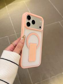 1件 粉色半透明 2合1 TPU+PC 防震磁吸支架手機殼，適用於 iPhone 18PRO/18PROMAX/11/11 Pro/11 Pro Max/12/12 Pro/12 Pro Max/13/13 Pro/13 Pro Max/14/14 Pro/14 Pro Max/14 Plus/15/15 Pro/15 Pro Max/15 Plus/16/16 Pro/16 Pro Max/16 Plus/16E/17/17 Pro/17 Pro Max/Air/S26/S26 Plus/S26 Ultra/S25/S25 Plus/S25 Ultra/S25 FE/S25 Edge/S24/S24 FE/S24 Plus/S24 Ultra/S23/S23 Plus/S23 Ultra/S23 FE/S22 Ultra - 粉色 - 查看 3